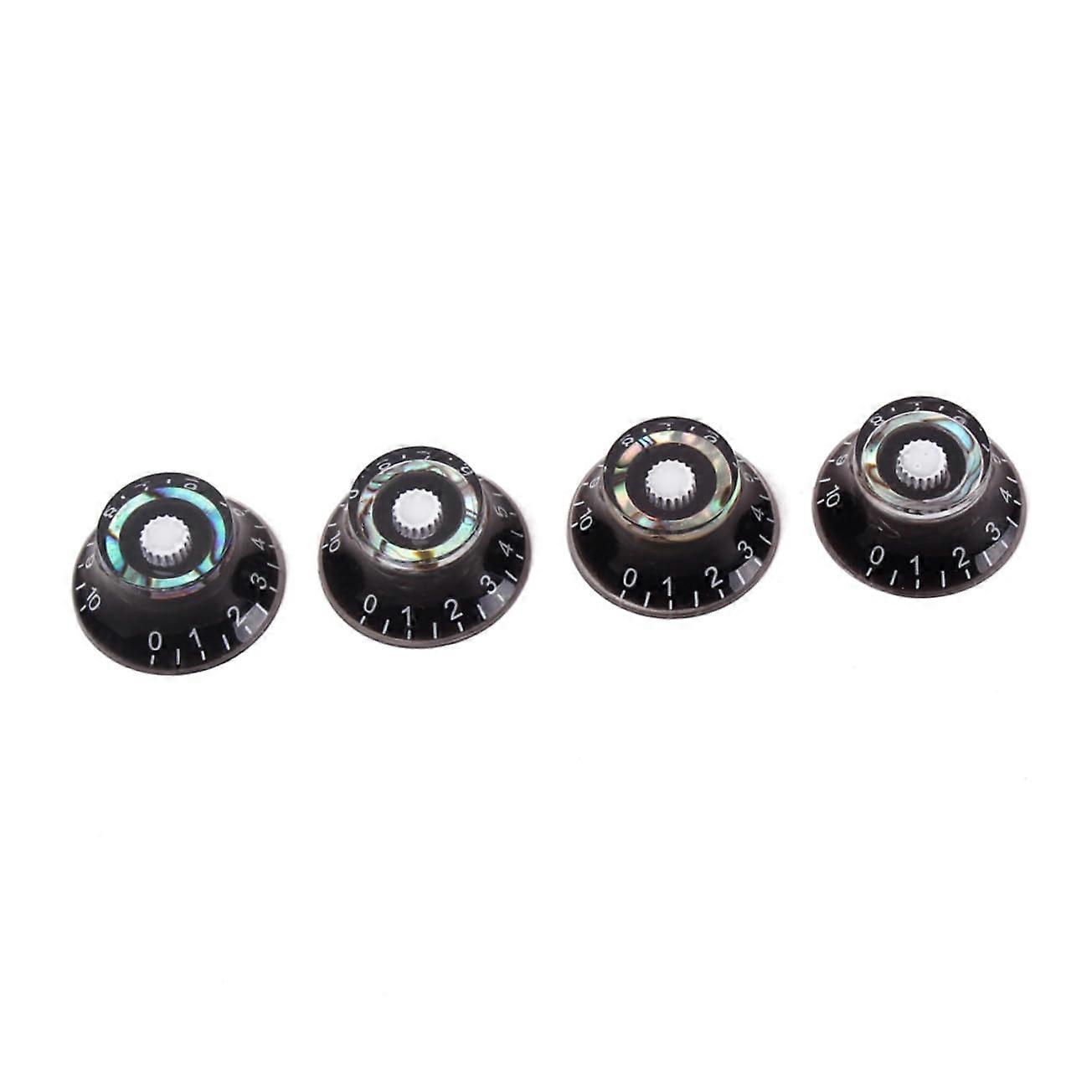 Guitar Control Knobs Set Black Abalone Shell Easy Volume Control Durable Plastic Speed Style