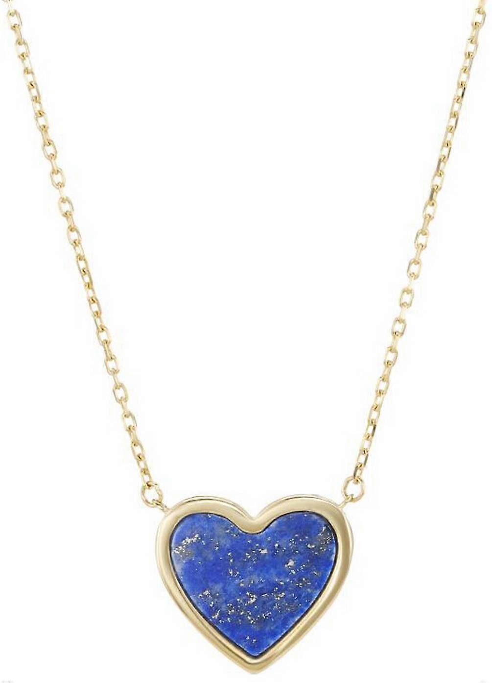 Mark Milton Lapis Heart Necklace - Yellow Gold/Blue