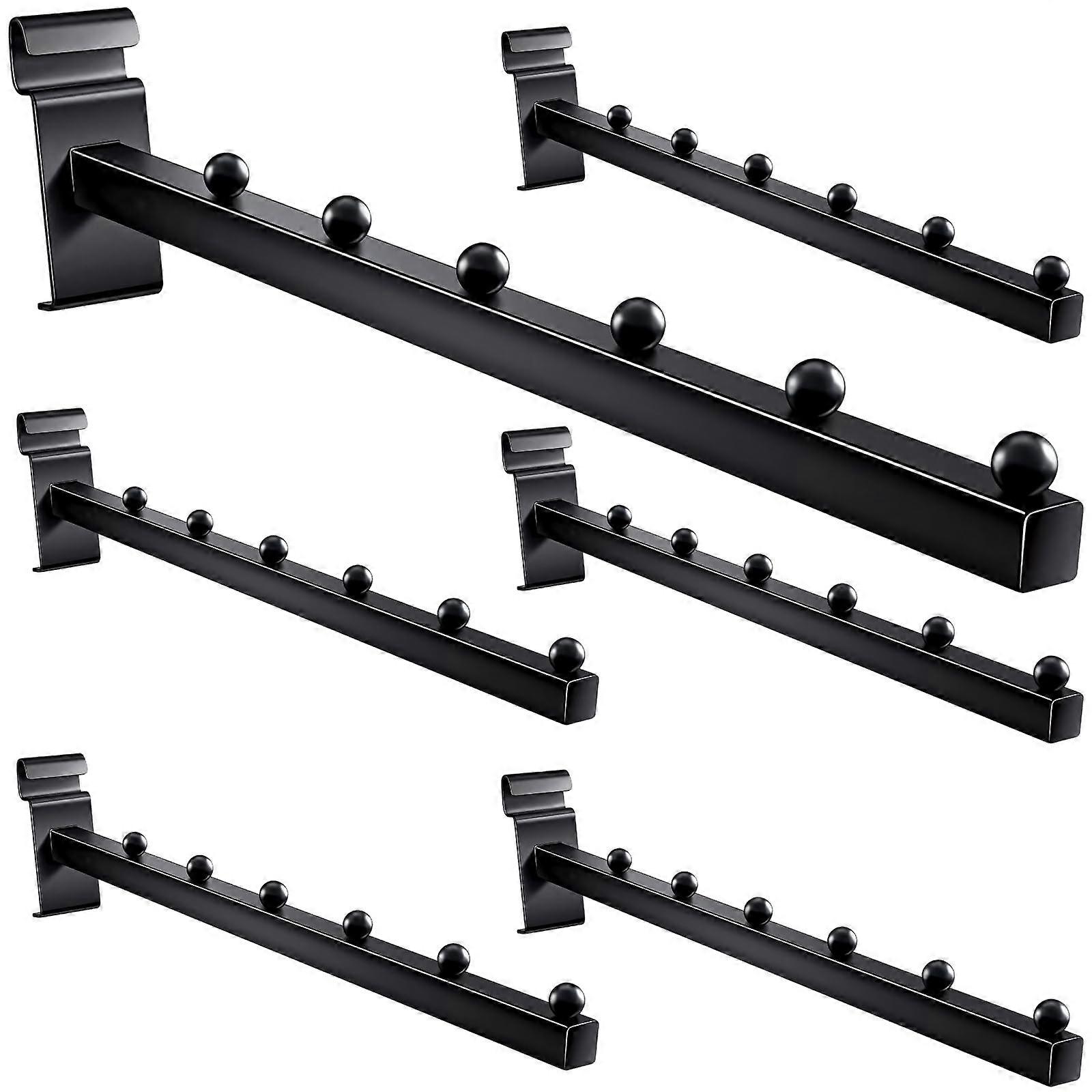 6Piece Black 6Ball Waterfall Gridwall Hooks for SpaceSaving Retail Display and Easy Installation