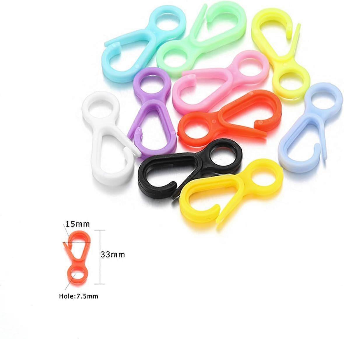 10Pcs Plastic Keychain Clips for Crafts - Lobster Claw Clasps for Keychains