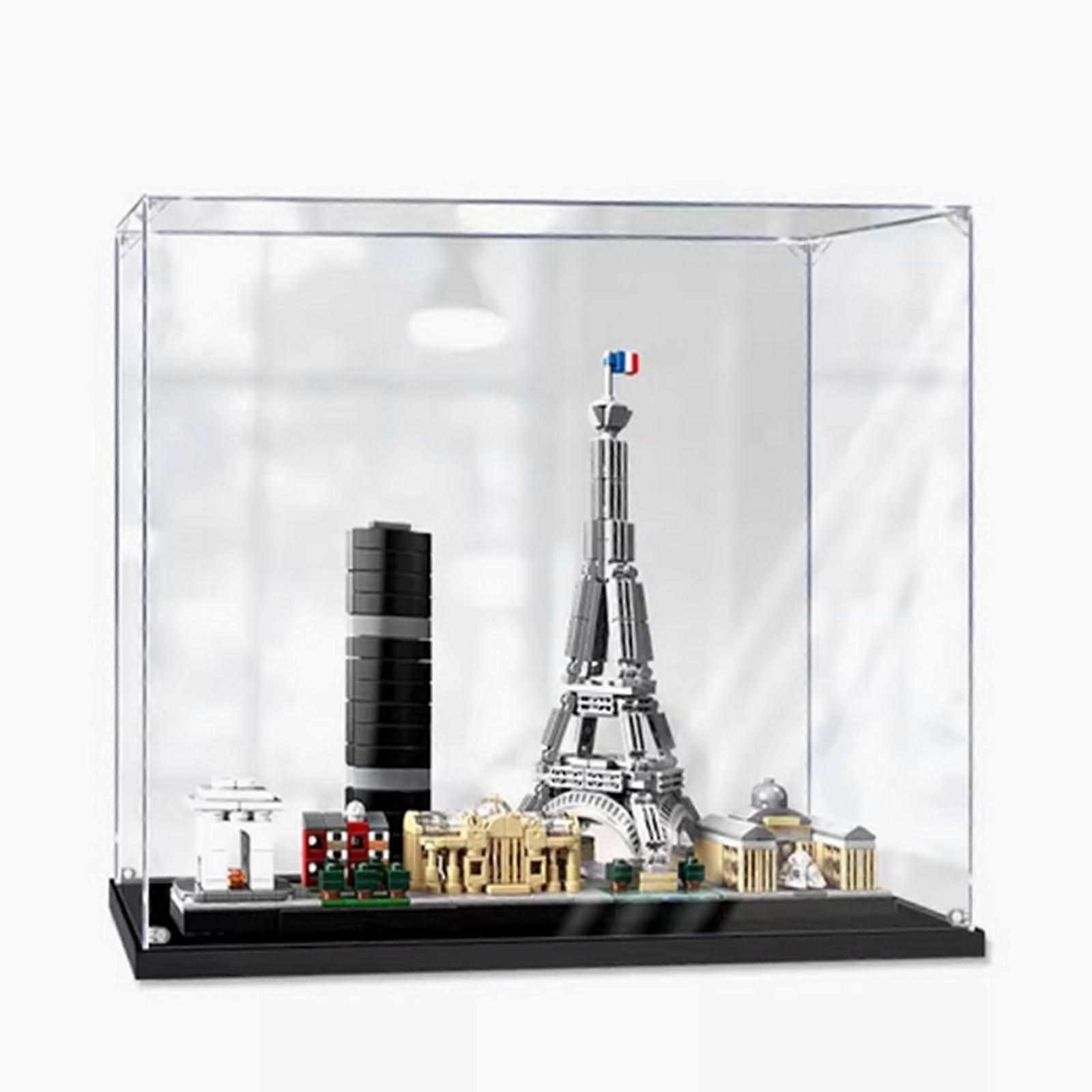 Display Box Acrylic Dustproof Clear Case for  21044 Paris Skyline Model with UV Protection