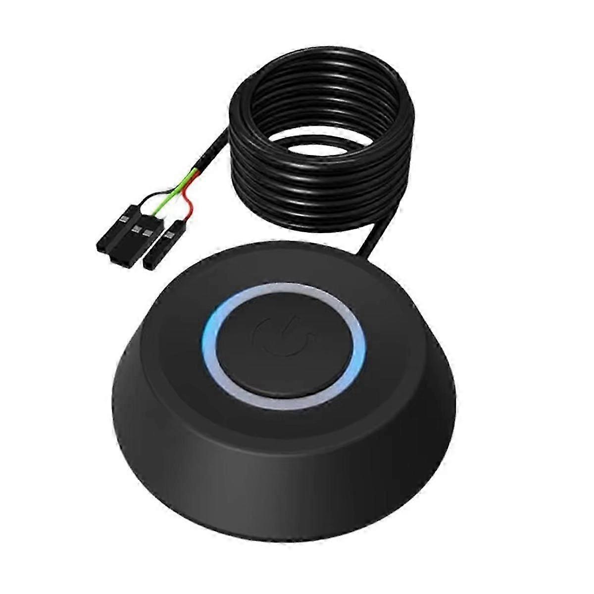 Computer Desktop Switch 1.8m PC Motherboard External Start Power LED Lights Button Extension Cable R