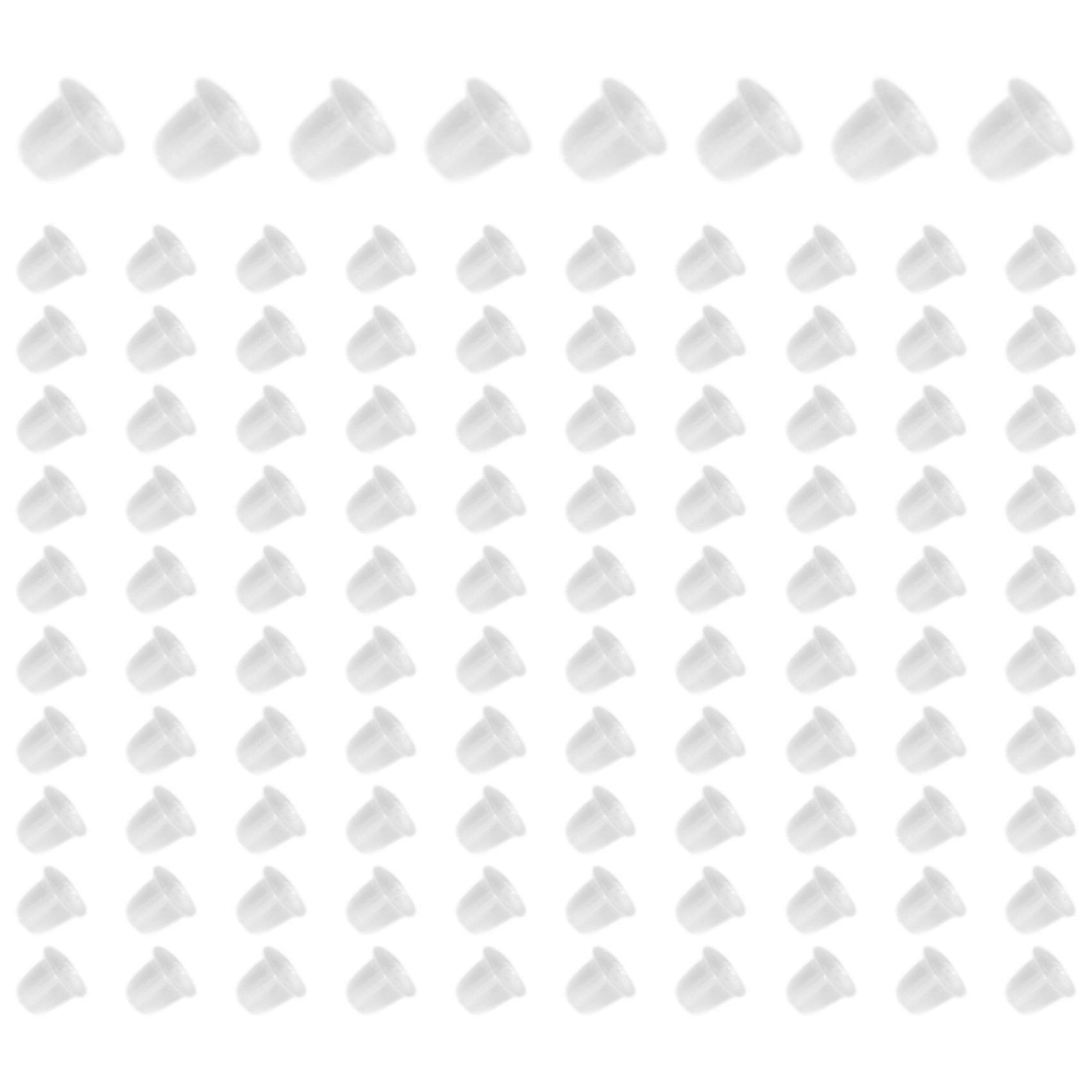 300 Pcs Replacement Clear Soft Plastic Earring Back Caps