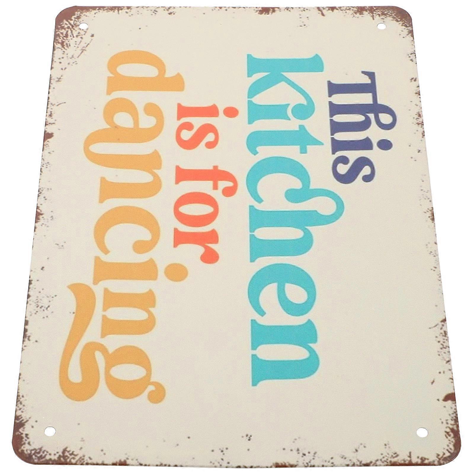Poster Kitchen Iron Sign for Wall Decoration Rustic Style