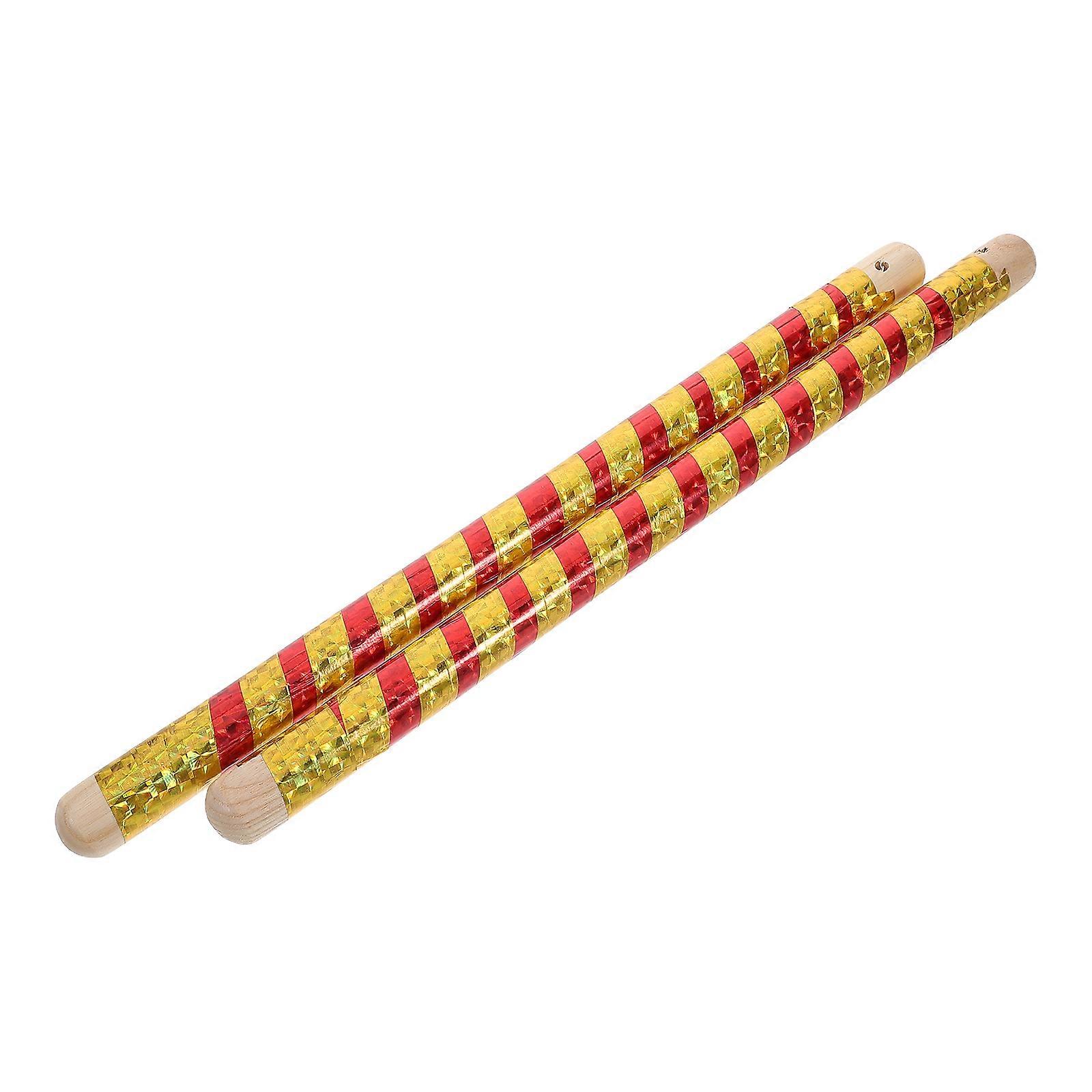 Wooden Dandiya Sticks for Drumming Enthusiasts Function with 2Pcs Multi Color