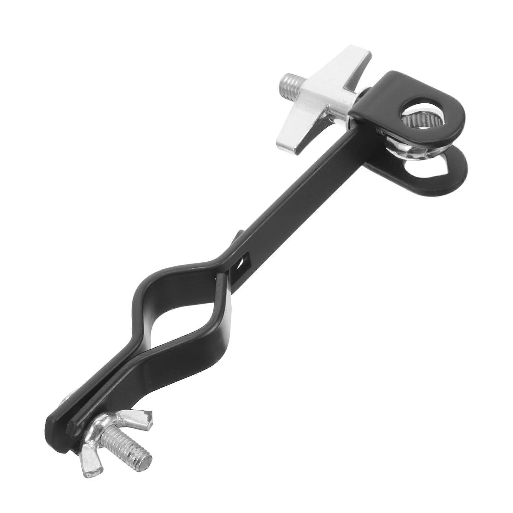 Drum Cowbell Mount with Secure NonSlip Grip, Adjustable Bracket Clamp for Drum Kit and Live Performance