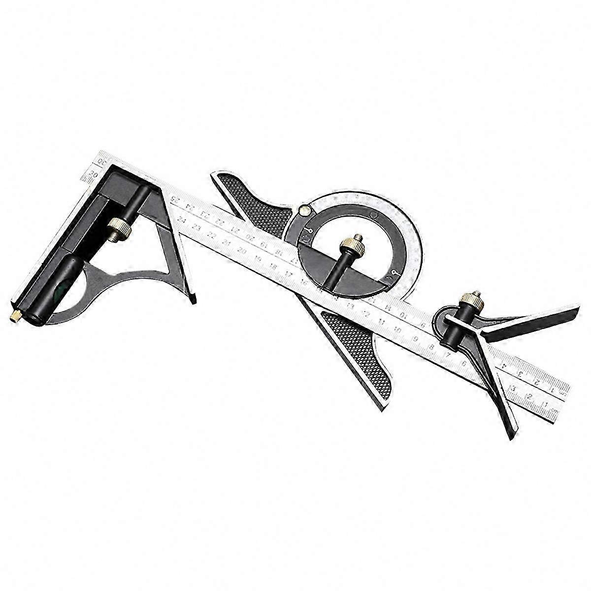 300mm Adjustable Woodworking Tool Set - Ruler, Angle Finder, Protractor Combo for Carpentry Projects