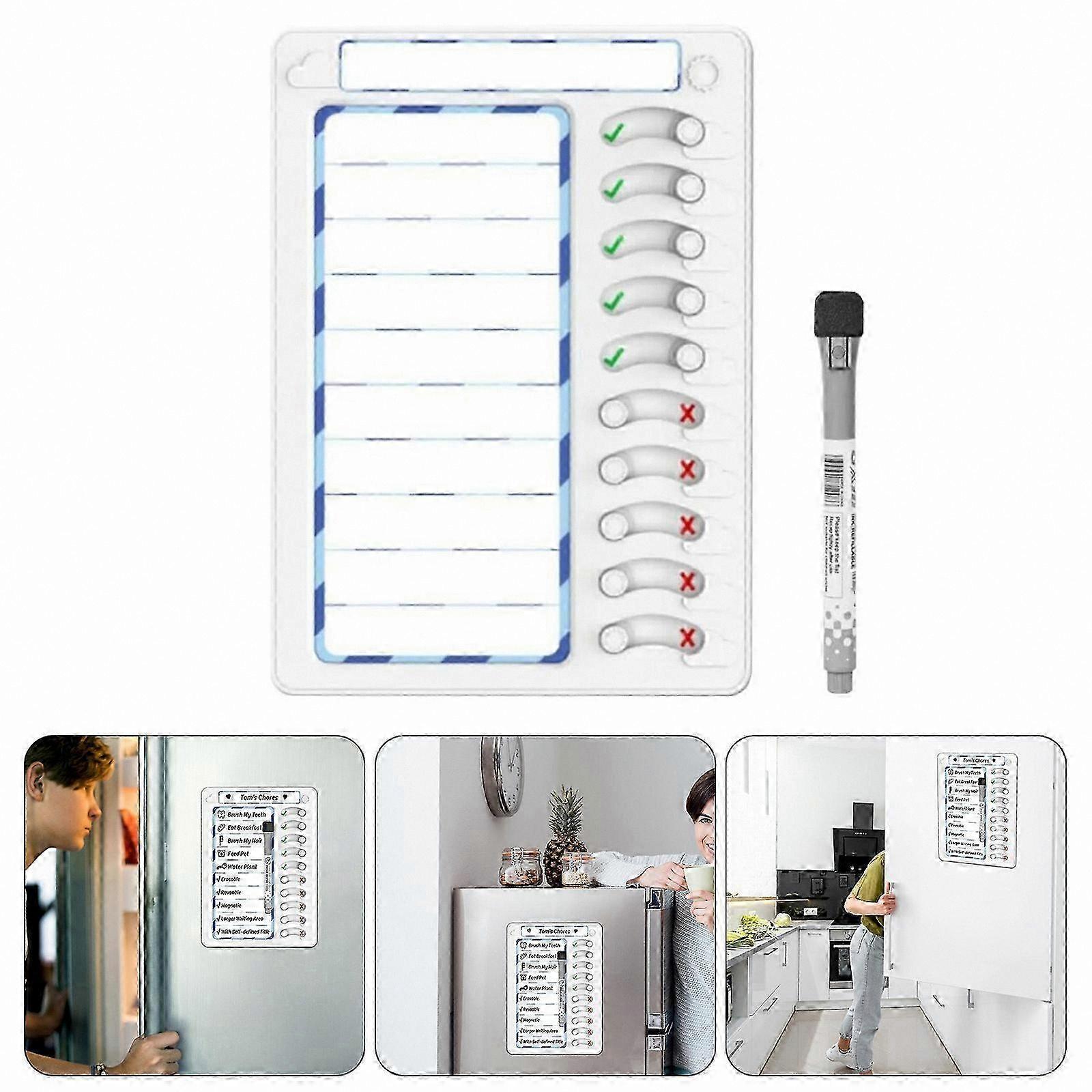 Magnetic Chore Chart for Kids, ADHD Routine Board, Dry Erase Task ...