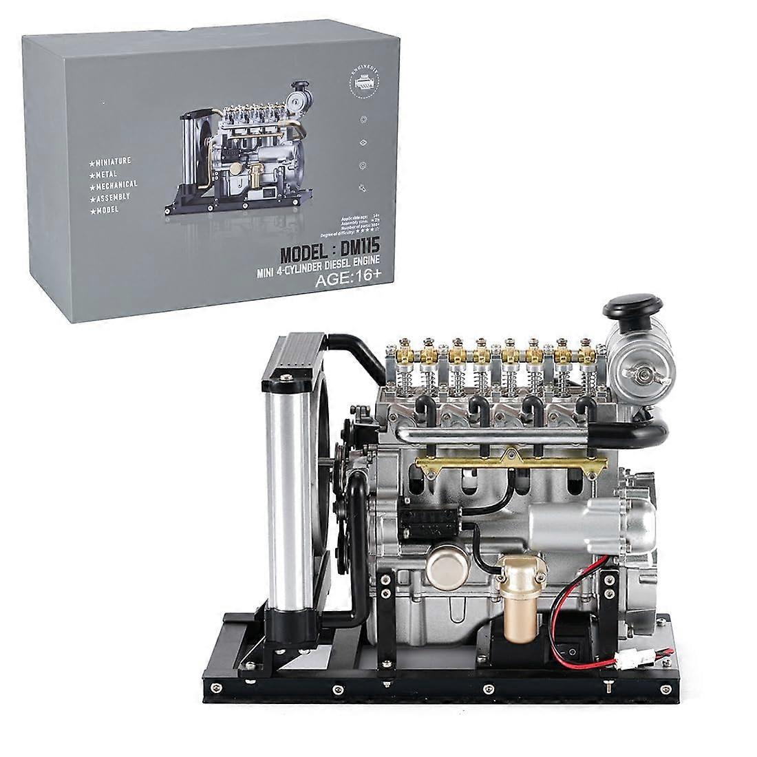 Mini Radial Engine Model 1/6 Scale FiveCylinder DIY Metal Kit with Realistic Simulation