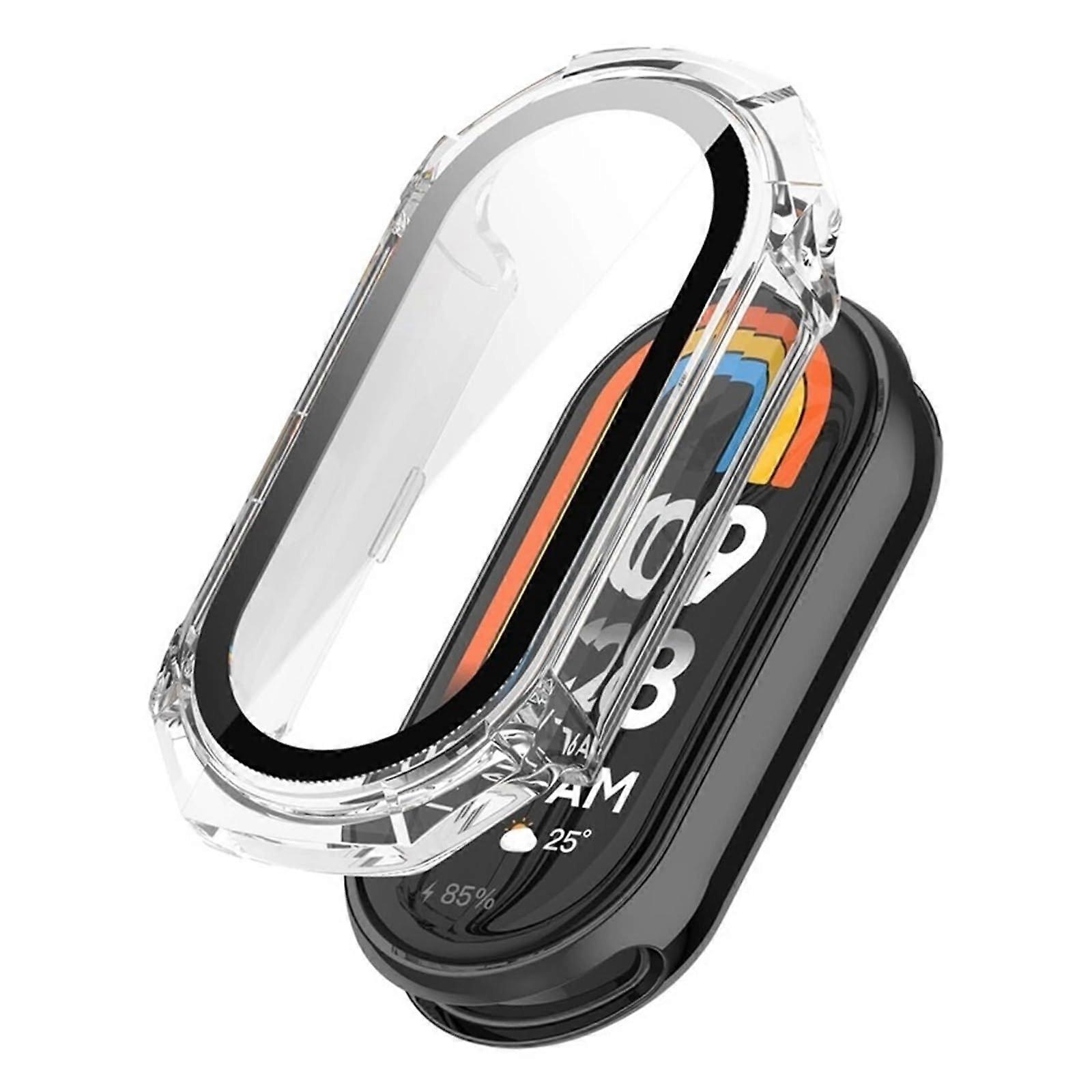 Case for Mi Band 9 with Screen Protector, Transparent AntiScratch PC Cover Shell, Full Touch Access