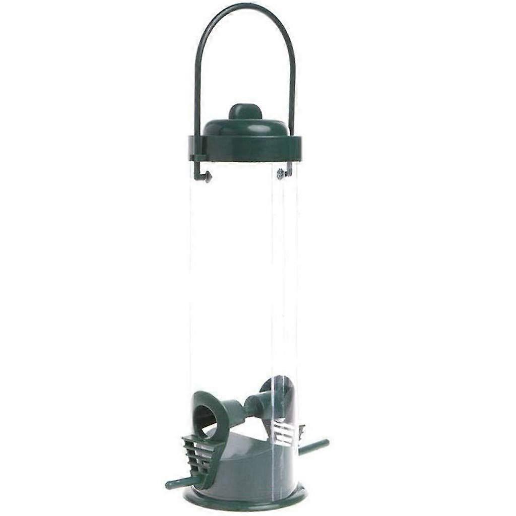 Squirrel Proof Hanging Bird Feeder with Adjustable Pole Mount, Easy Clean and Refill, Green