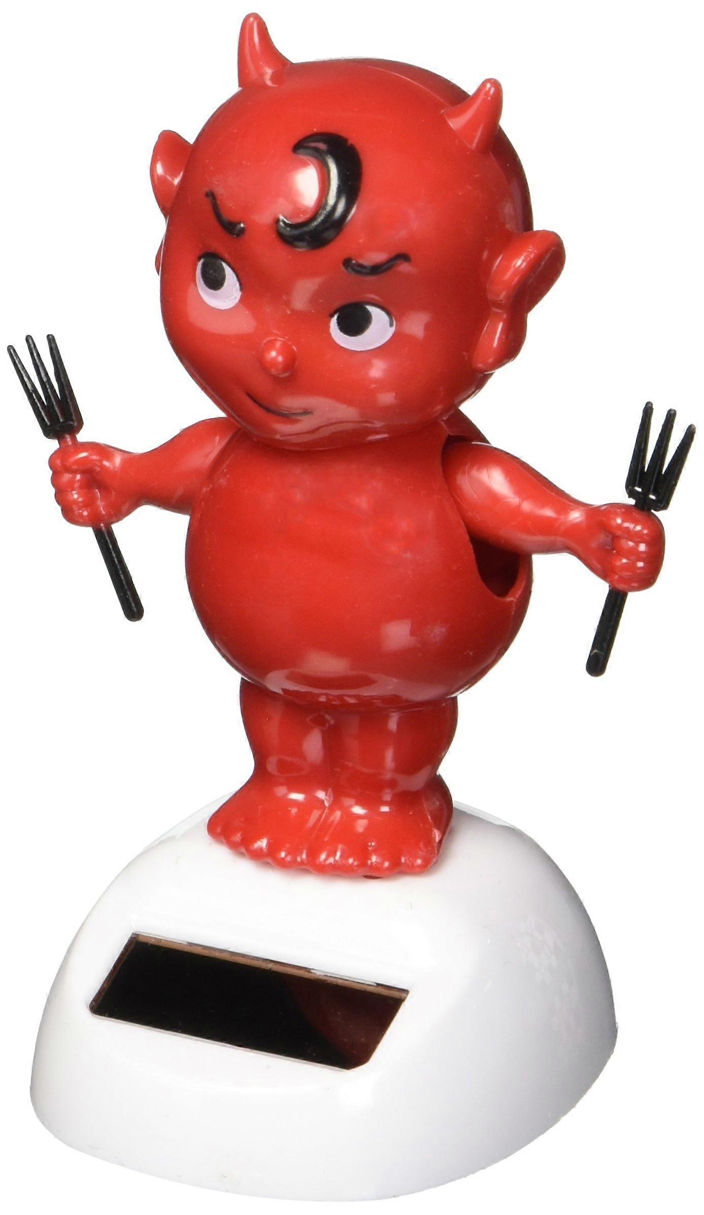 4 Inch Solar Powered Dancing Devil Figurine for Car Dashboard, Durable Plastic