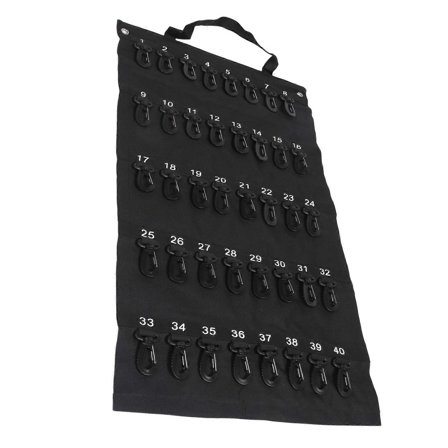 Versatile Roll-Up Key Storage Box, Weatherproof Portable Storage Box, Holds 40 Keys, Security Hook, for Home Office