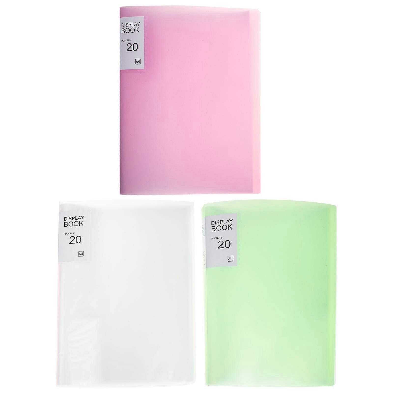 Document Folder Multi-Layer File Bag for Storage 3Pcs Assorted Color