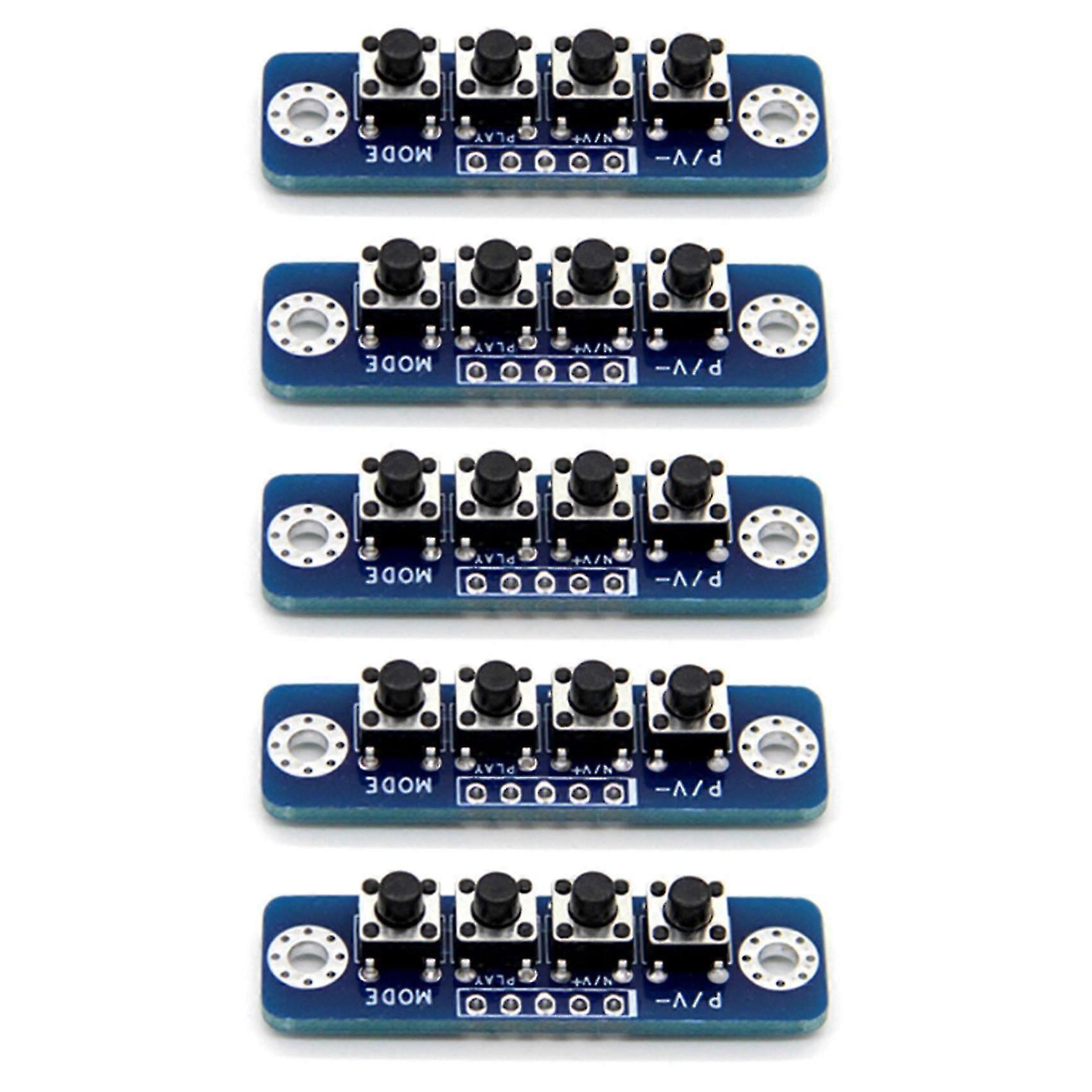 5pcs 4-bit Key Module Mcu External Key Module Switch Board Bluetooth Power Amplifier Key Board