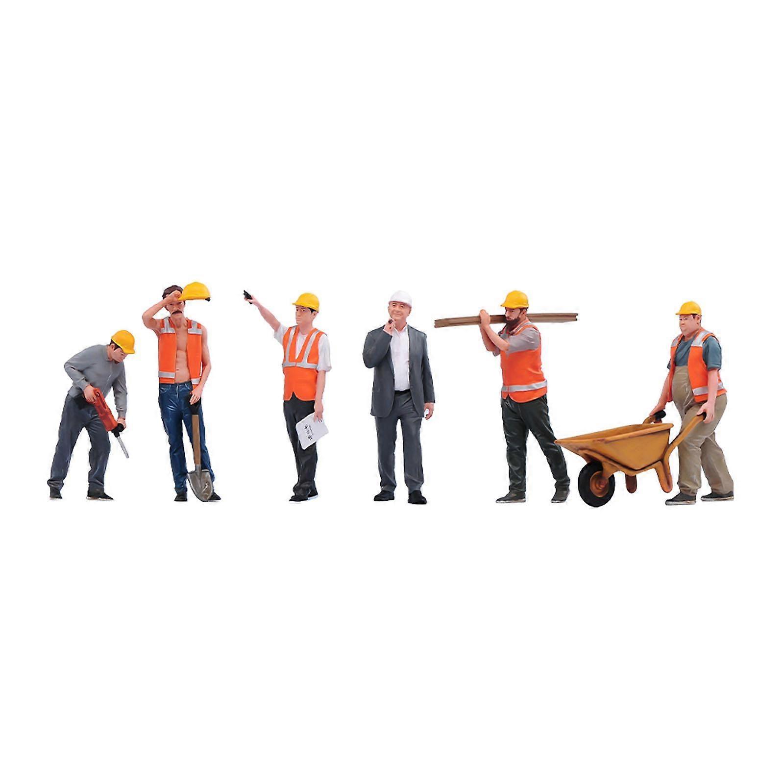 1/24 Scale Worker Figures Micro Landscape Photography Stylish Tiny People