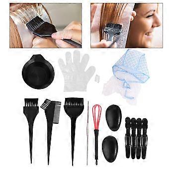 Kit de coloration capillaire, outils de teinture pour usage domestique et professionnel, ensemble de 15 pièces