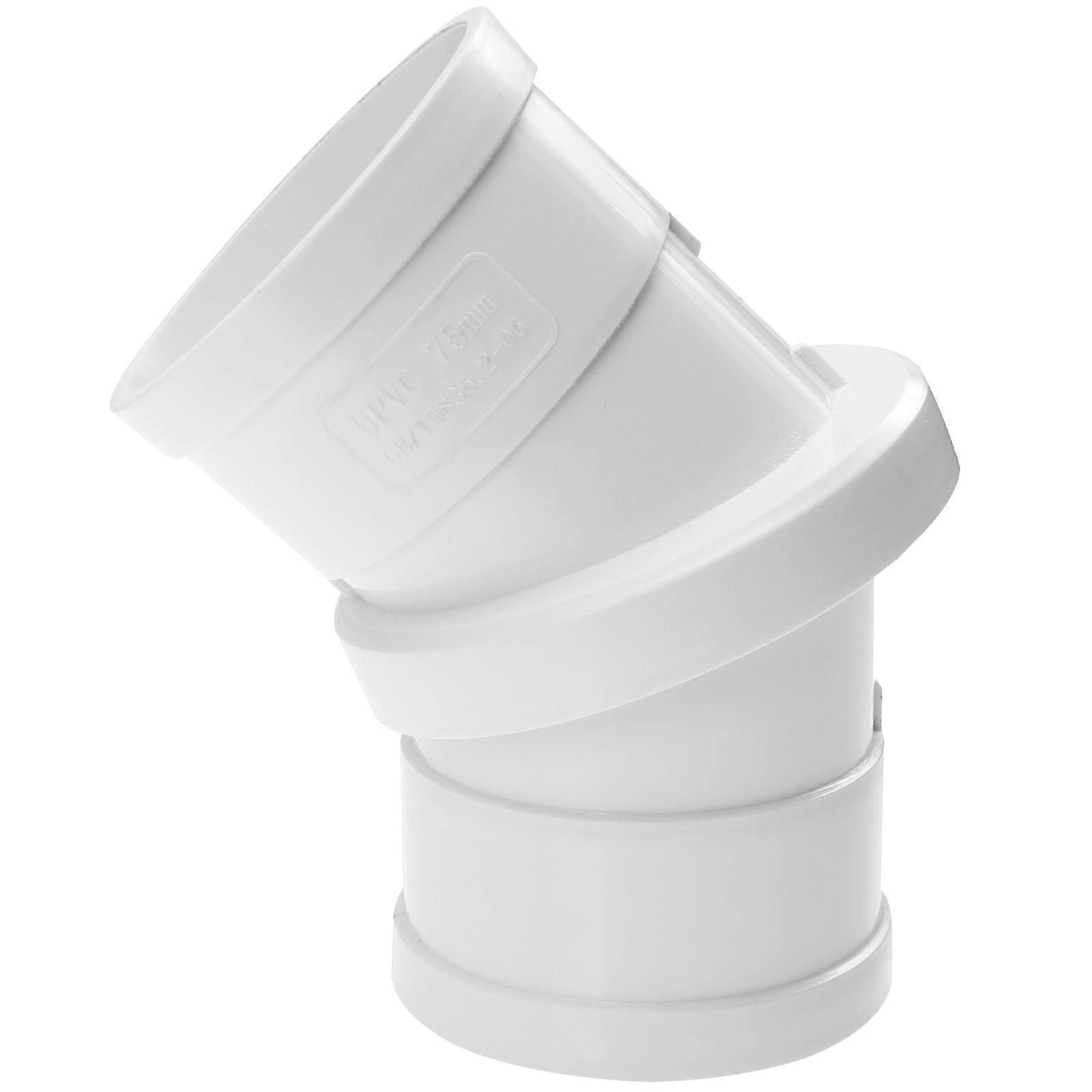 Elbow Fitting PVC Pipe Connector for 2Pcs Adjustable Angle Joint White