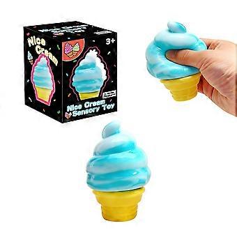 Eiswaffel-Stressabbau-Quetschspielzeug, weiches TPR-Quetschspielzeug für Kinder und Erwachsene, tragbares Dekompressionsspielzeug zum Kneifen