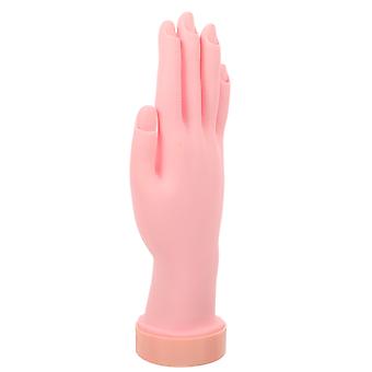 Übungsmodell für künstliche Fingernägel, 4-teilig, rosa, biegsame Gummihand-Requisite