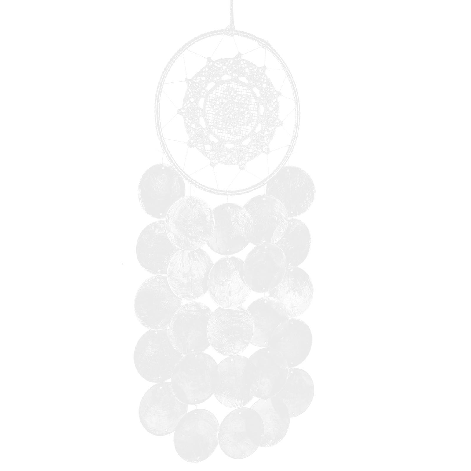 Shell Wind Chime Hanging Decor with White Shell for Bedroom Settings