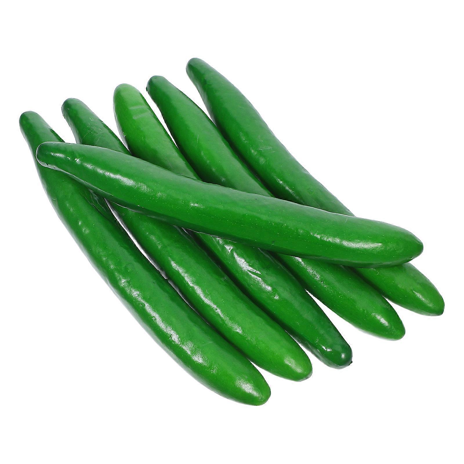 6Pcs Emulation Cucumber Models Simulation Vegetable Models Photo Props