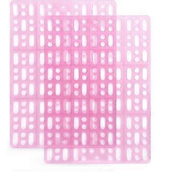 Pet Cage Bottom Mesh Plastic Foot Pads Rabbit Fence Cooling Pads (Roze) 2 stuks