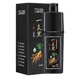 Instant Black Dye Shampoo, naturlige ingredienser for grått hår 26-27