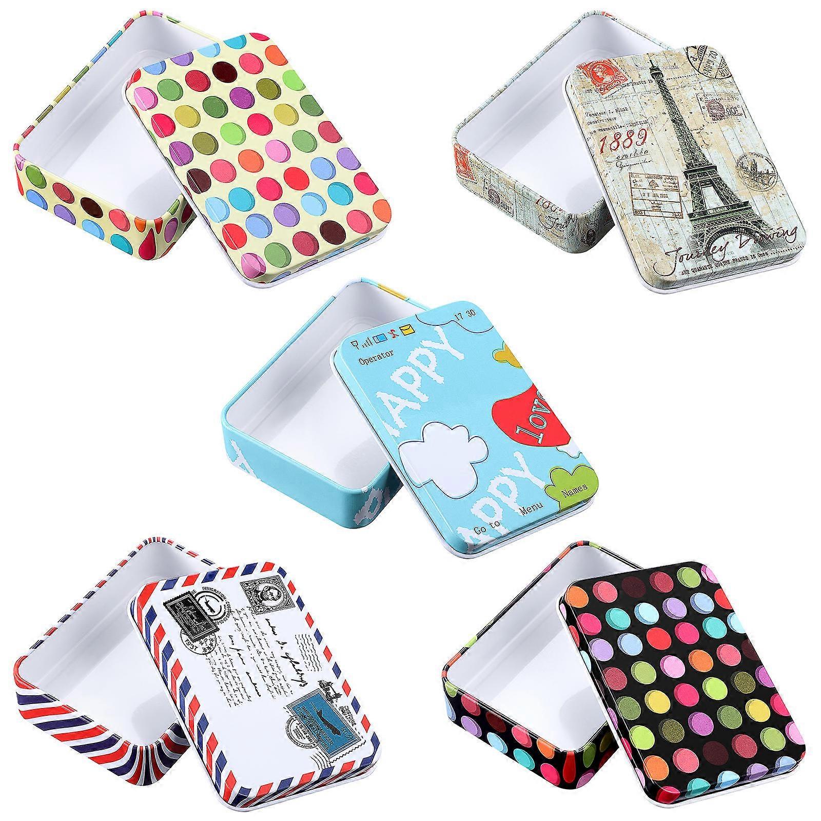 Candy Gift Boxes Xmas Gift Box Rectangular Storage Boxes Tinplate Candy Boxes Rectangular Boxes Tin Boxes Hinged Lids