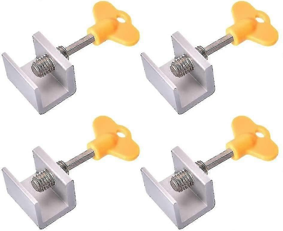 Sliding Window Locks 4 Pieces Sliding Door Stopper Adjustable Window Lock