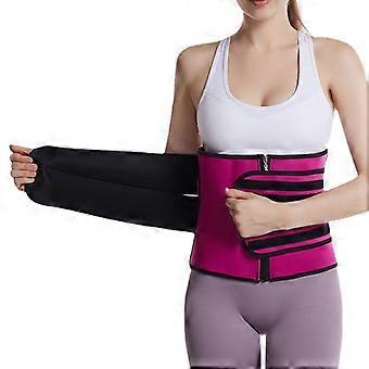 Unisex Taillentrainer Korsett Sporttaille Verstellbare ShapewearRose Rot,S