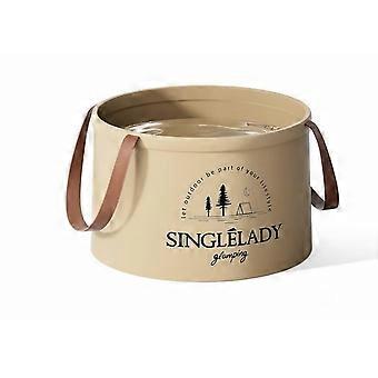 Collapsible Travel Basin 6.8L Foldable Camping Bucket for Laundry Foot Soaks Outdoor Use Durable Compact Design