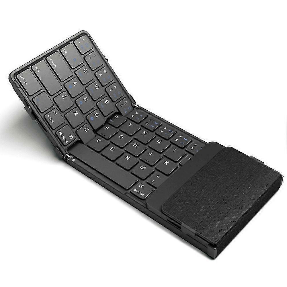 Foldable Bluetooth Keyboard Tri-Folding Wireless Keyboard with Touchpad Rechargeable Keyboard compatible withWindows IOS Android