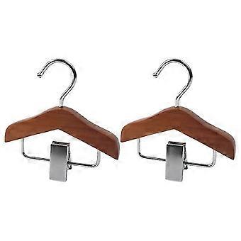 Pet Garment Hangers 2PCS Non Slip Mini Clothes Hangers compatible with Dogs, Small Pet Apparel Storage Racks compatible with Home & Travel Use