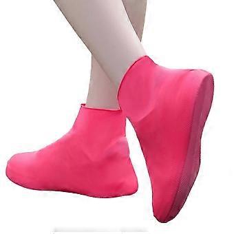 Anti-Rutsch Latex Überschuhe Wiederverwendbare rutschfeste wasserdichte Abnutzung - Rainy Day Outdoor Boots Schutzhüllen Rot