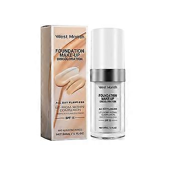 West Month Warm Concealer vloeibare foundation, hydraterende natuurlijke concealer, langdurige hydraterende make-up vloeibare foundation