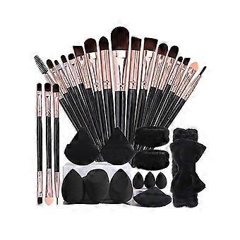 Complete 20 Piece Cosmetic Brush Kit Ergonomic Handle Design Bristles For Precise Makeup Application Multicolor