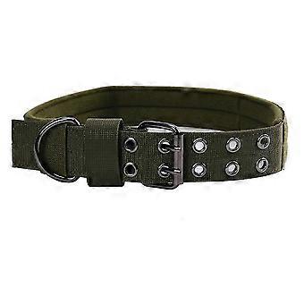 Adjustable Large Dog Collar with Reflective Night Safety, Heavy Duty Nylon, Stainless Steel Hardware