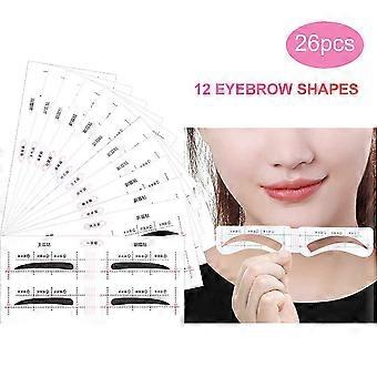 Kit de plantillas de cejas Plantilla de cejas reutilizable Herramienta para dar forma a las cejas Kit de aseo de cejas