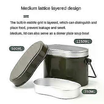 1200ml Big Capacity Camping Lunch Box Canteen Hiking Mess Tourist Dishes Outdoor Picnic Tableware EN
