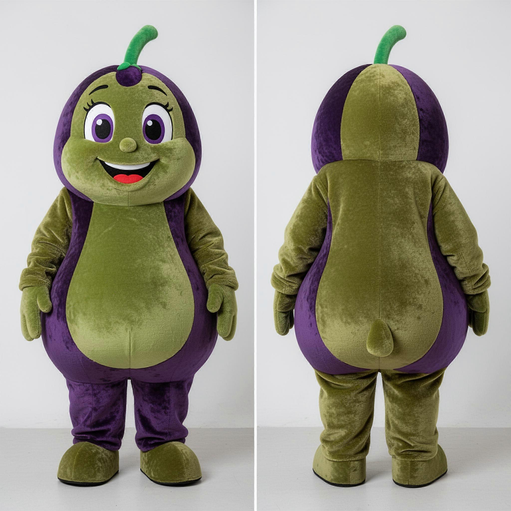 MASTICOT Olive Green Velvety Plum Mascot
