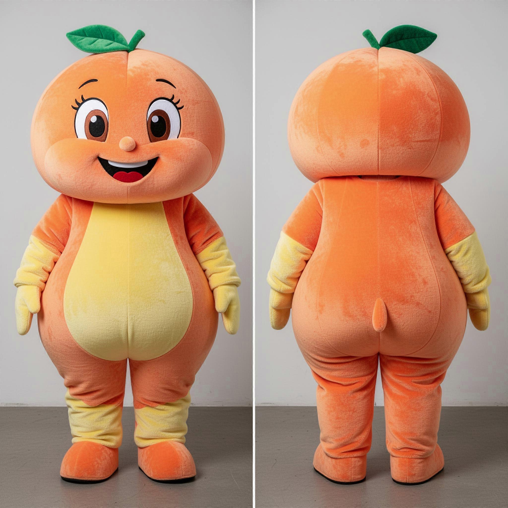 MASTICOT Vibrant Orange Rounded Corned Beef And Cabbage Mascot