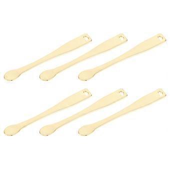 Facial Cream Sub Package Scoops Metal Tools for Beauty Use 12Pcs Golden