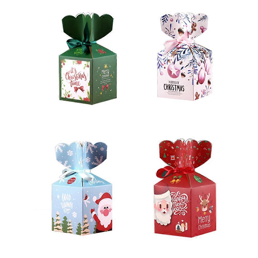 Xmas Holders Packing Boxes for Storage 12Pcs Festive Pattern Boxes