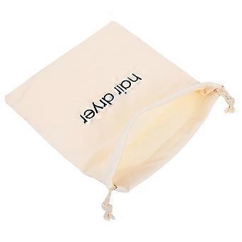 Hair Dryer Bag Drawstring Storage Container for Home 10Pcs Beige Fabric