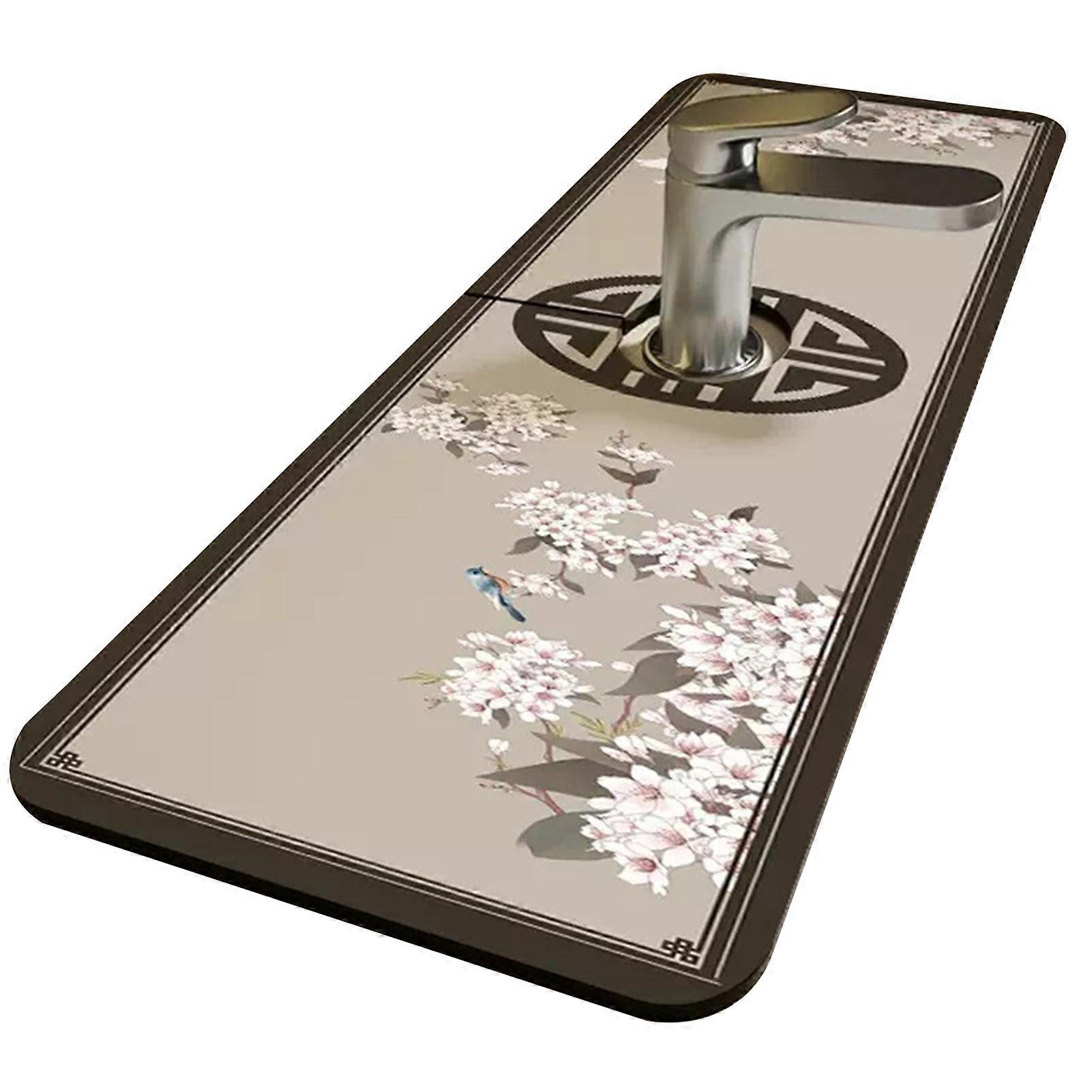 Quick Drying Splash Proof Foldable Non Slip Bathroom Sink Faucet Pad