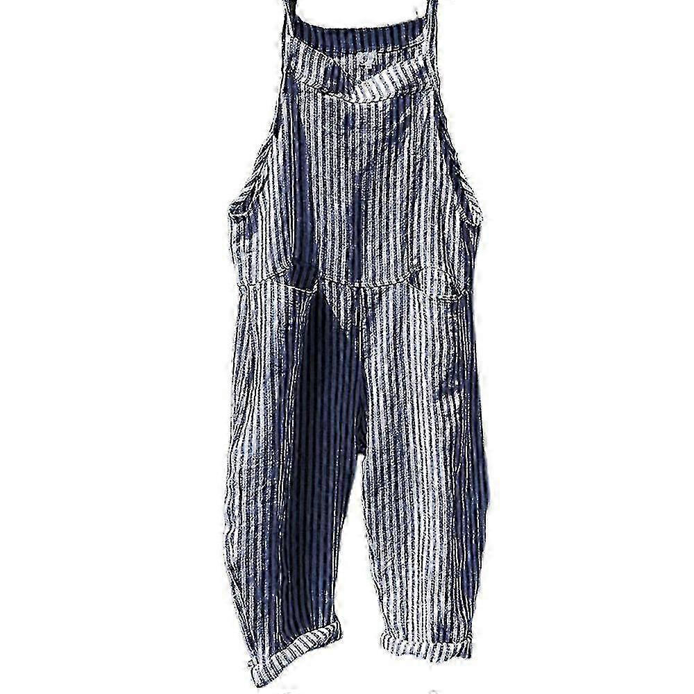 Relaxed Striped Dungarees