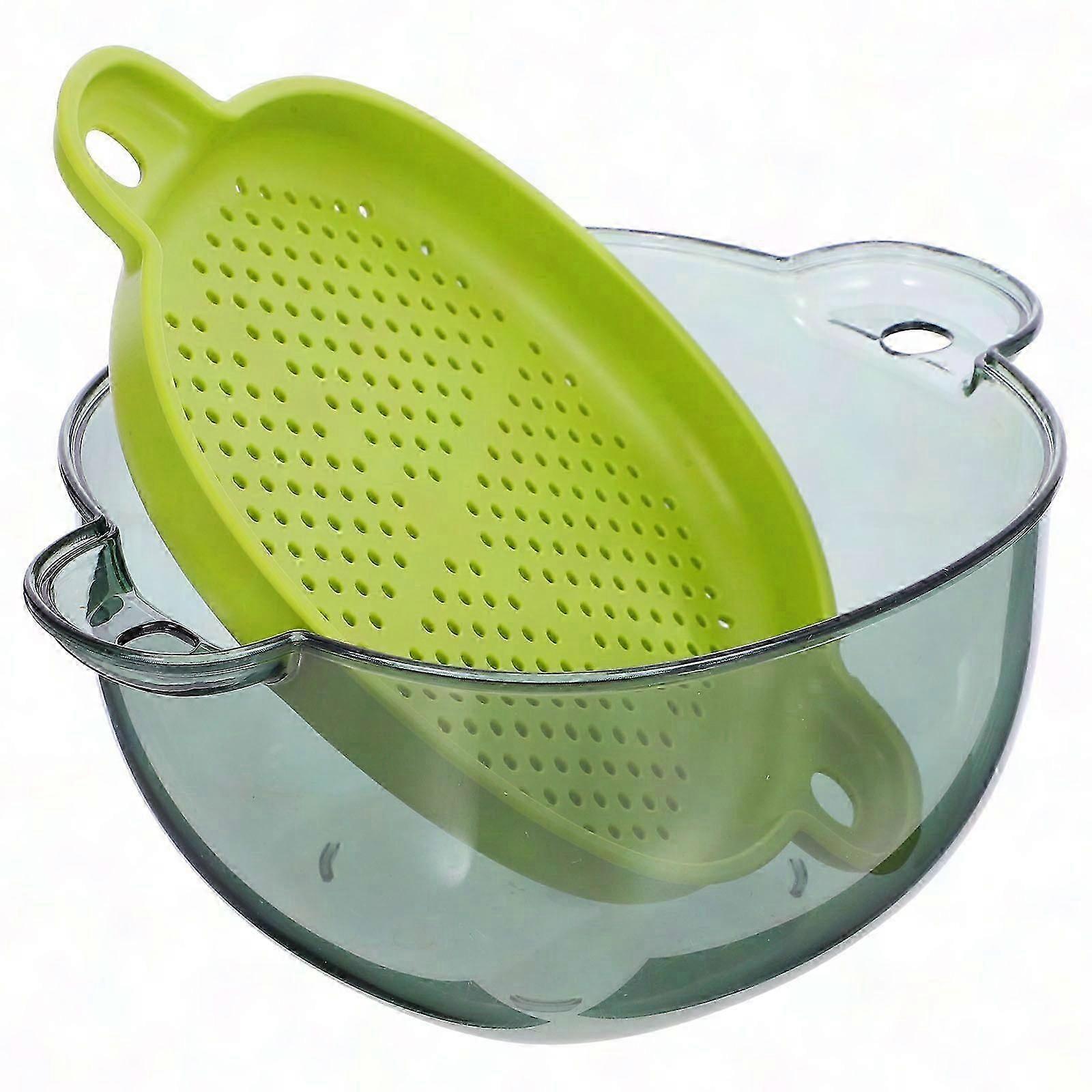 2 Pack Double Layer Kitchen Colander for Fruits & Vegetables