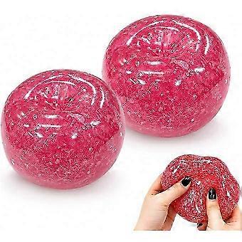Slushy Apple Squishy Fidget Toy - Glitter Liquid Sand Slow Rising Sensory Toy for Stress Relief Desktop Decor Gift