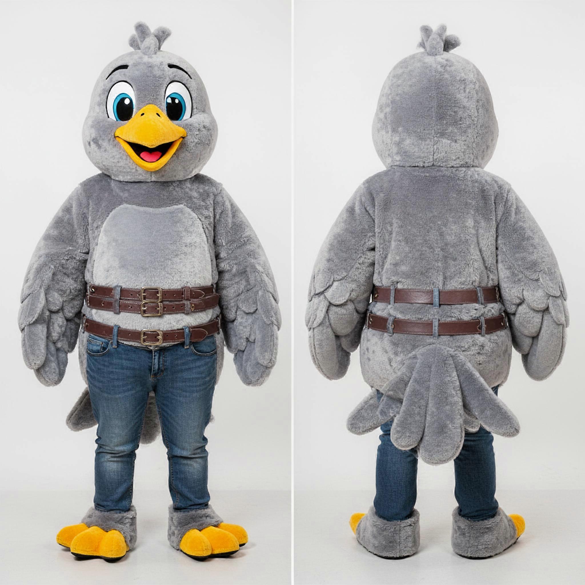 MASTICOT Slate Gray Cartoon Dove Mascot